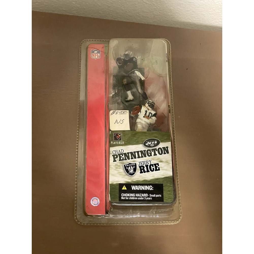 McFarlane Toys NFL Figures Jerry Rice Raiders Chad Pennington Jets 3in New 2004